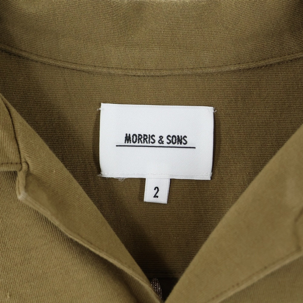 NO BRAND(ノーブランド) MORRIS&SONS オープンカラー 胸ポケット 半袖シャツ ブラウン G21S-106