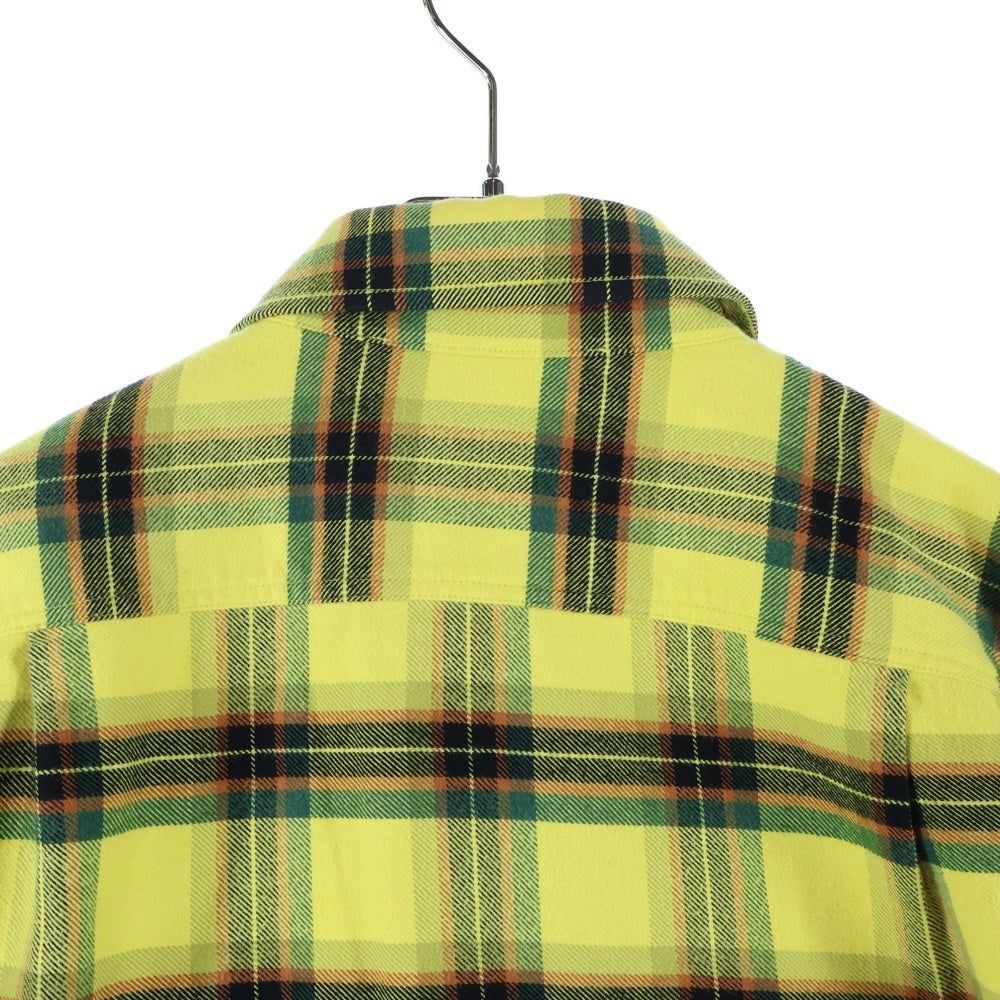 LOEWE(ロエベ) 21AW H526Y05X07 CHECK OVERSIZED SHIRTS チェック ジップアップ オーバーサイズ 長袖シャツ イエロー