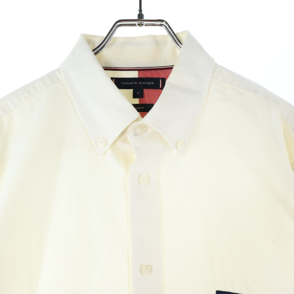 TOMMY HILFIGER(トミーヒルフィガー) TH Monogram Regular Fit Oxford Shirt THロゴ モノグラム 長袖シャツ ホワイト MW0MW28430