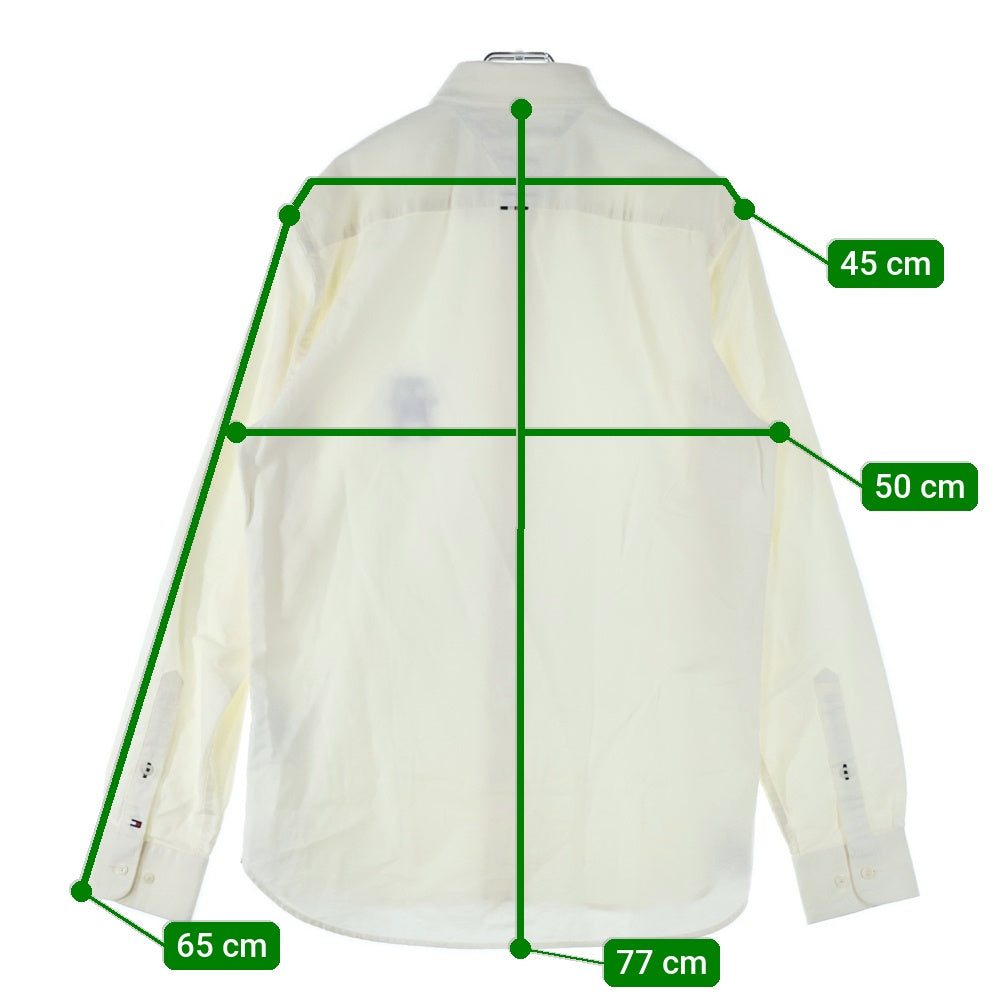 TOMMY HILFIGER(トミーヒルフィガー) TH Monogram Regular Fit Oxford Shirt THロゴ モノグラム 長袖シャツ ホワイト MW0MW28430