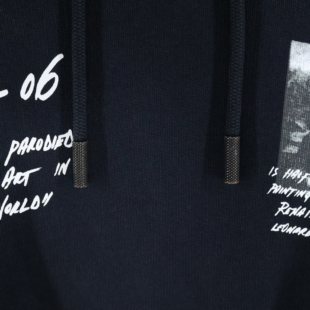 OFF-WHITE(オフホワイト) 19SS フロントモナリザプリント プルオーバーパーカー ブラック OMBB034S19003005
