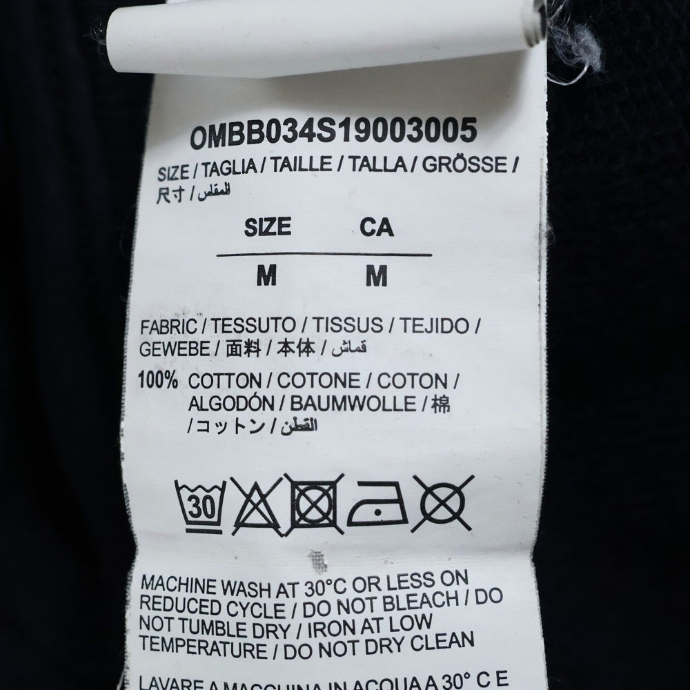 OFF-WHITE(オフホワイト) 19SS フロントモナリザプリント プルオーバーパーカー ブラック OMBB034S19003005