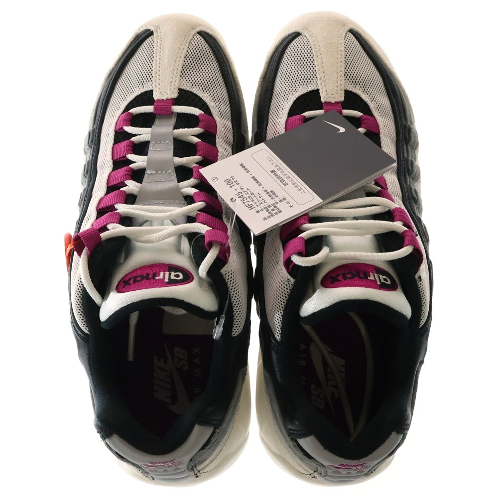 NIKE SB(ナイキエスビー) AIR MAX 95 SUMMIT WHITE CACTUS FLOWER エアマックス95 サミットホワイト カクタスフラワー ローカットスニーカー ホワイト/パープル US9/27cm HF7545-100
