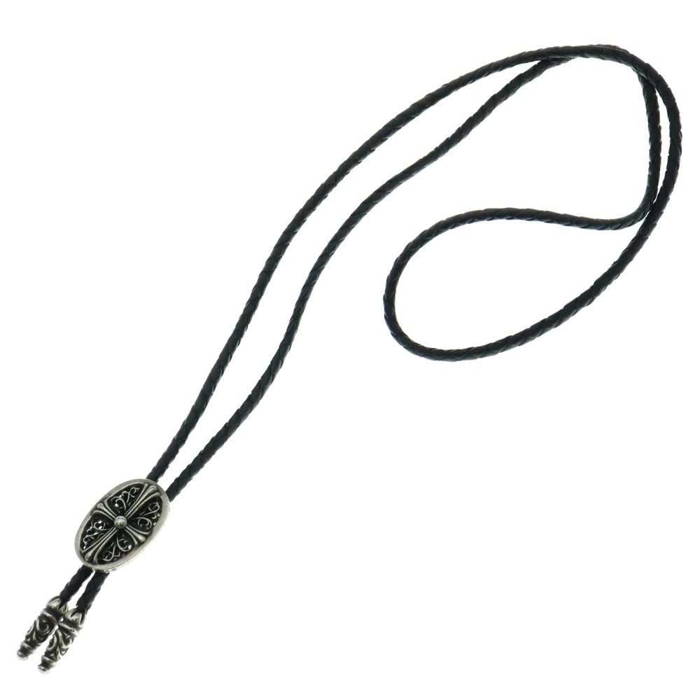 CHROME HEARTS(クロムハーツ) BOLOTIE OVALTINY タイニークラシックオーバルクロス ループタイ シルバー/ブラック BCA209