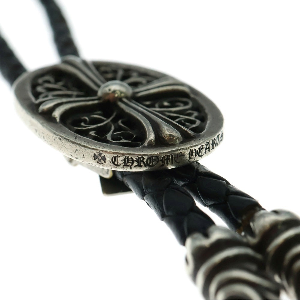CHROME HEARTS(クロムハーツ) BOLOTIE OVALTINY タイニークラシックオーバルクロス ループタイ シルバー/ブラック BCA209