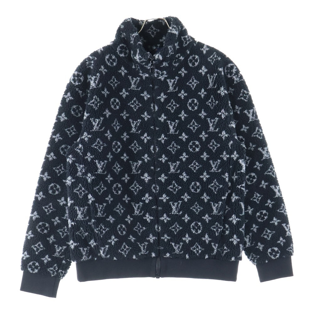 LOUIS VUITTON(ルイヴィトン) 20SS モノグラム総柄フリースオーバーサイズジャケット ブルゾン ブラック RM201M TCM HIY04W