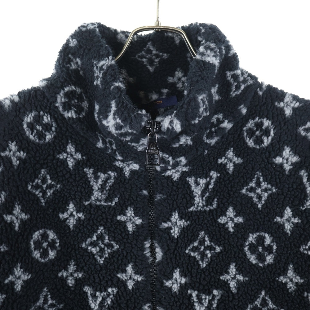 LOUIS VUITTON(ルイヴィトン) 20SS モノグラム総柄フリースオーバーサイズジャケット ブルゾン ブラック RM201M TCM HIY04W