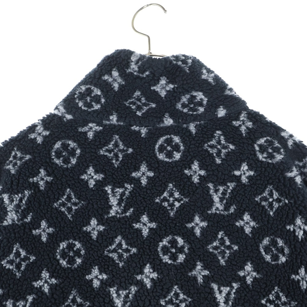 LOUIS VUITTON(ルイヴィトン) 20SS モノグラム総柄フリースオーバーサイズジャケット ブルゾン ブラック RM201M TCM HIY04W