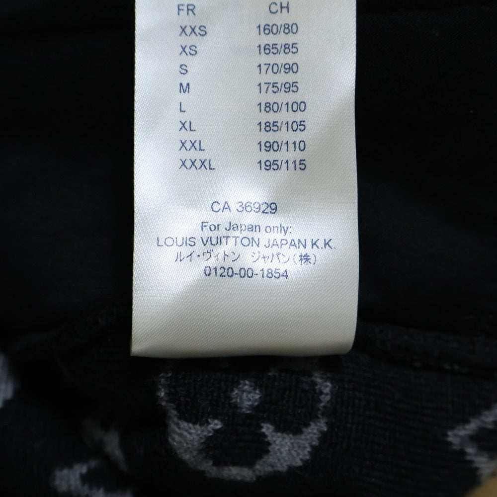 LOUIS VUITTON(ルイヴィトン) 20SS モノグラム総柄フリースオーバーサイズジャケット ブルゾン ブラック RM201M TCM HIY04W