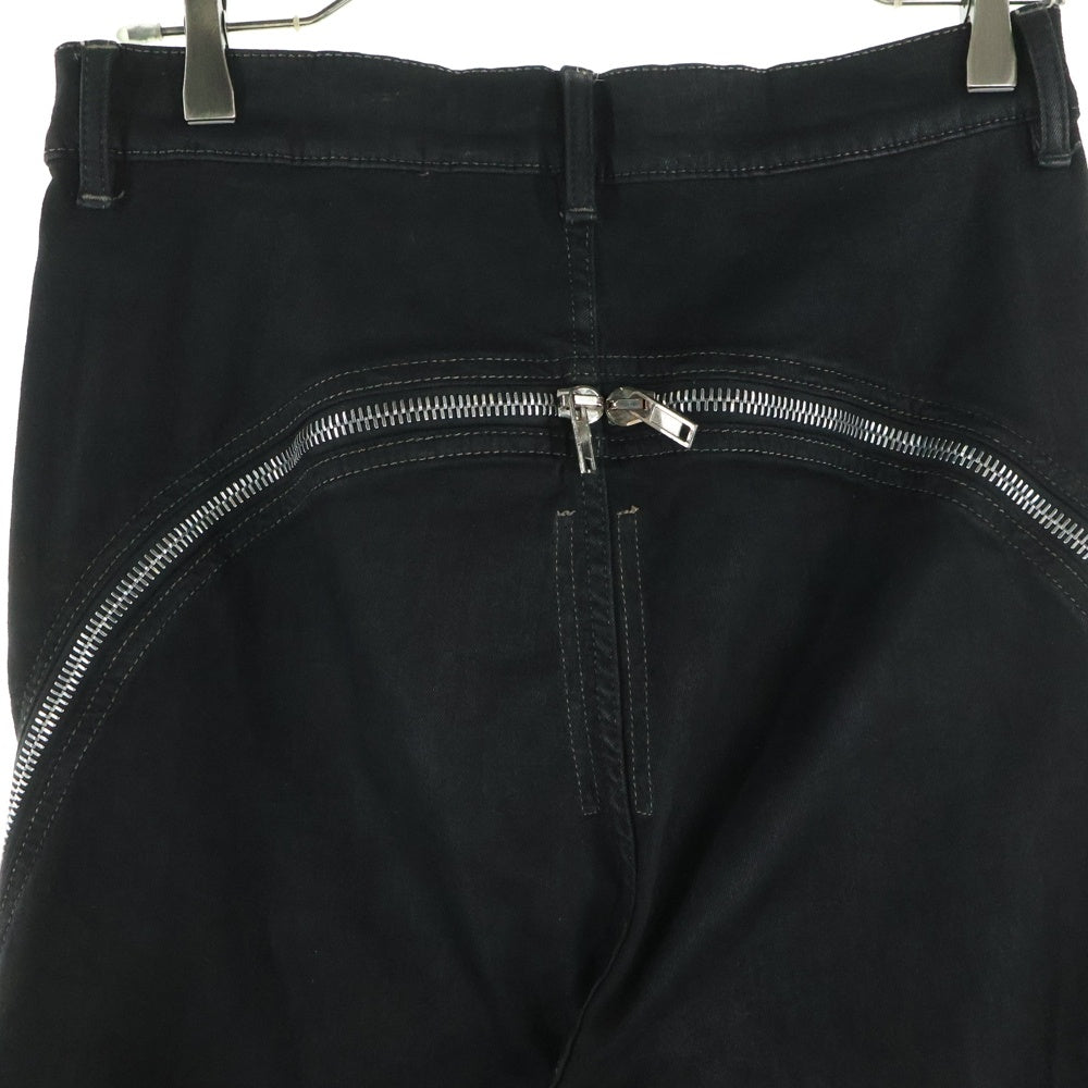 Rick Owens(リックオウエンス) Bolan Banana ボラン バナナ ジップアップパンツ ブーツカットパンツ ブラック DU02B4363-SBB