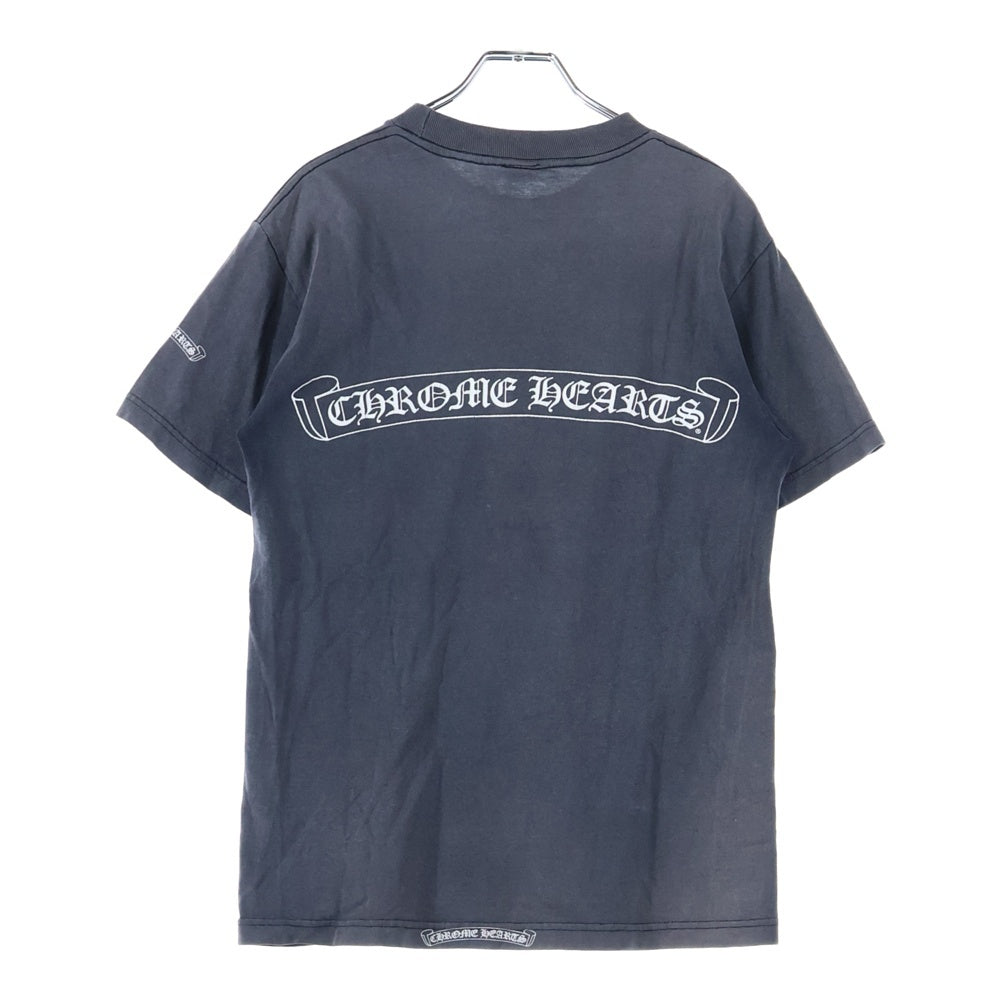 CHROME HEARTS(クロムハーツ) OLD オールド スクロールラベル ダガー ネックプリント 半袖Tシャツ カットソー グレー