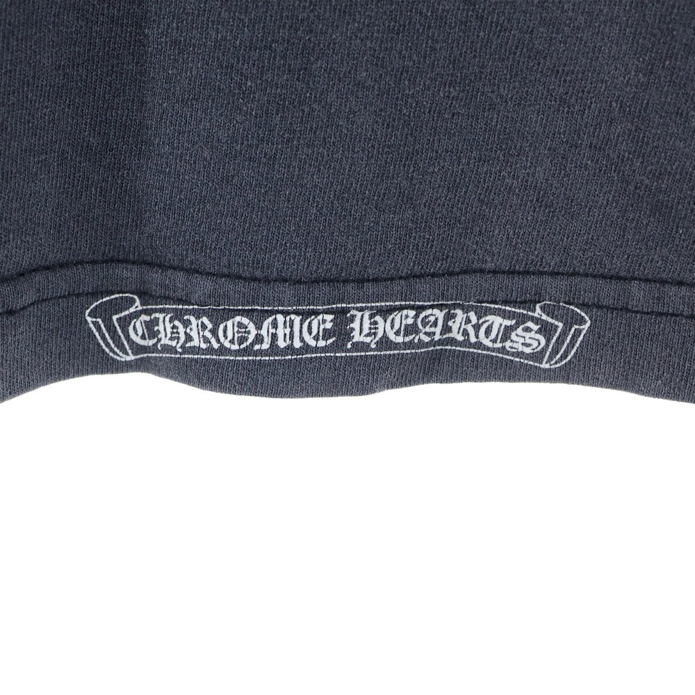 CHROME HEARTS(クロムハーツ) OLD オールド スクロールラベル ダガー ネックプリント 半袖Tシャツ カットソー グレー
