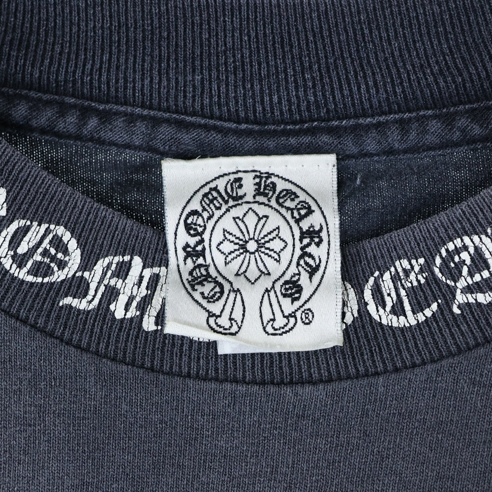 CHROME HEARTS(クロムハーツ) OLD オールド スクロールラベル ダガー ネックプリント 半袖Tシャツ カットソー グレー
