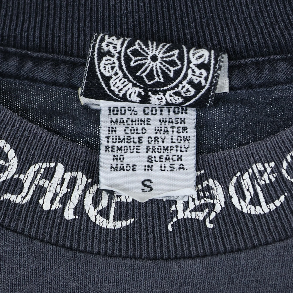 CHROME HEARTS(クロムハーツ) OLD オールド スクロールラベル ダガー ネックプリント 半袖Tシャツ カットソー グレー