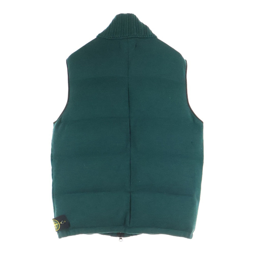 STONE ISLAND(ストーンアイランド) ダウンベスト ウール 裾ロゴワッペン グリーン 5915591A1