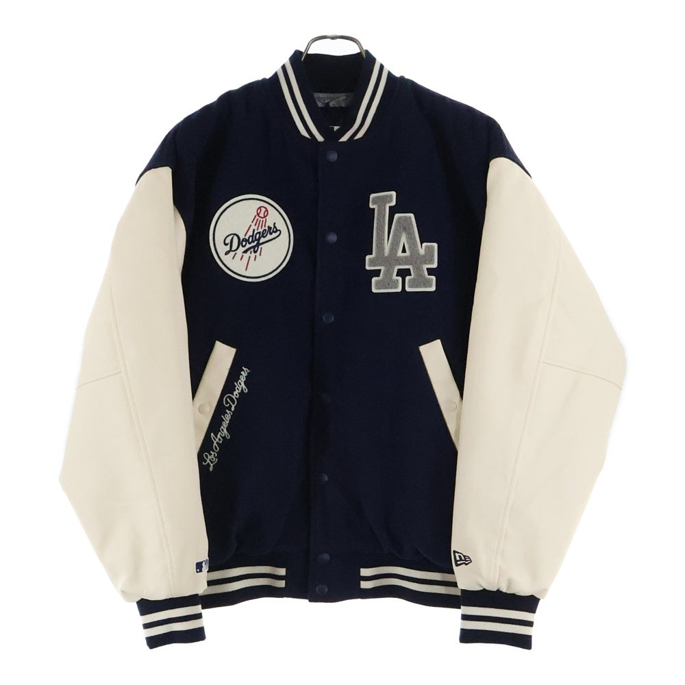 NEW ERA(ニューエラ) MLB VASITY JK ヴァーシティジャケット ロサンゼルス ドジャース スタジアムジャケット ネイビー/ホワイト 13803133