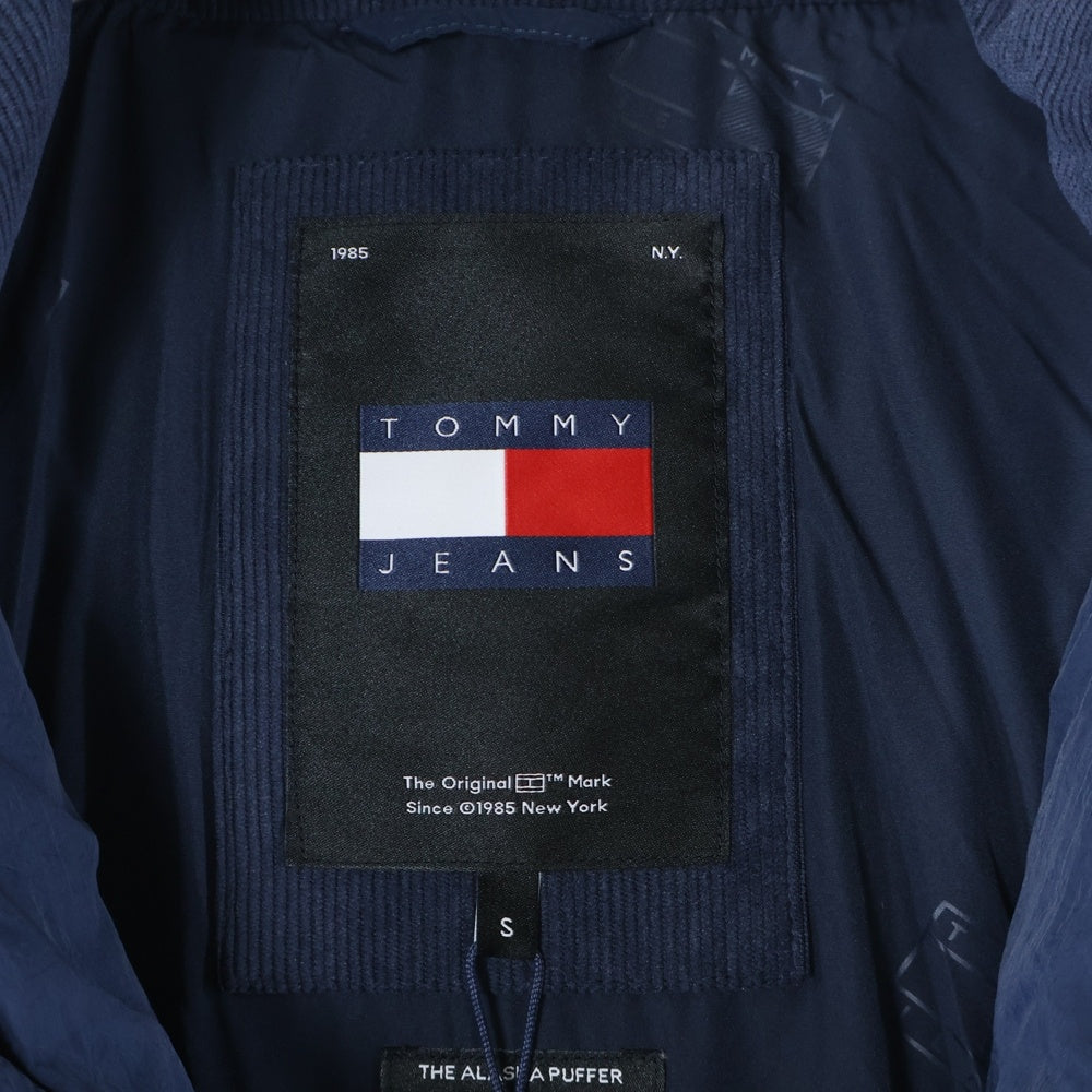 TOMMY JEANS(トミージーンズ) ダウンジャケット コーデュロイ 刺繍ロゴ ネイビー DM20004