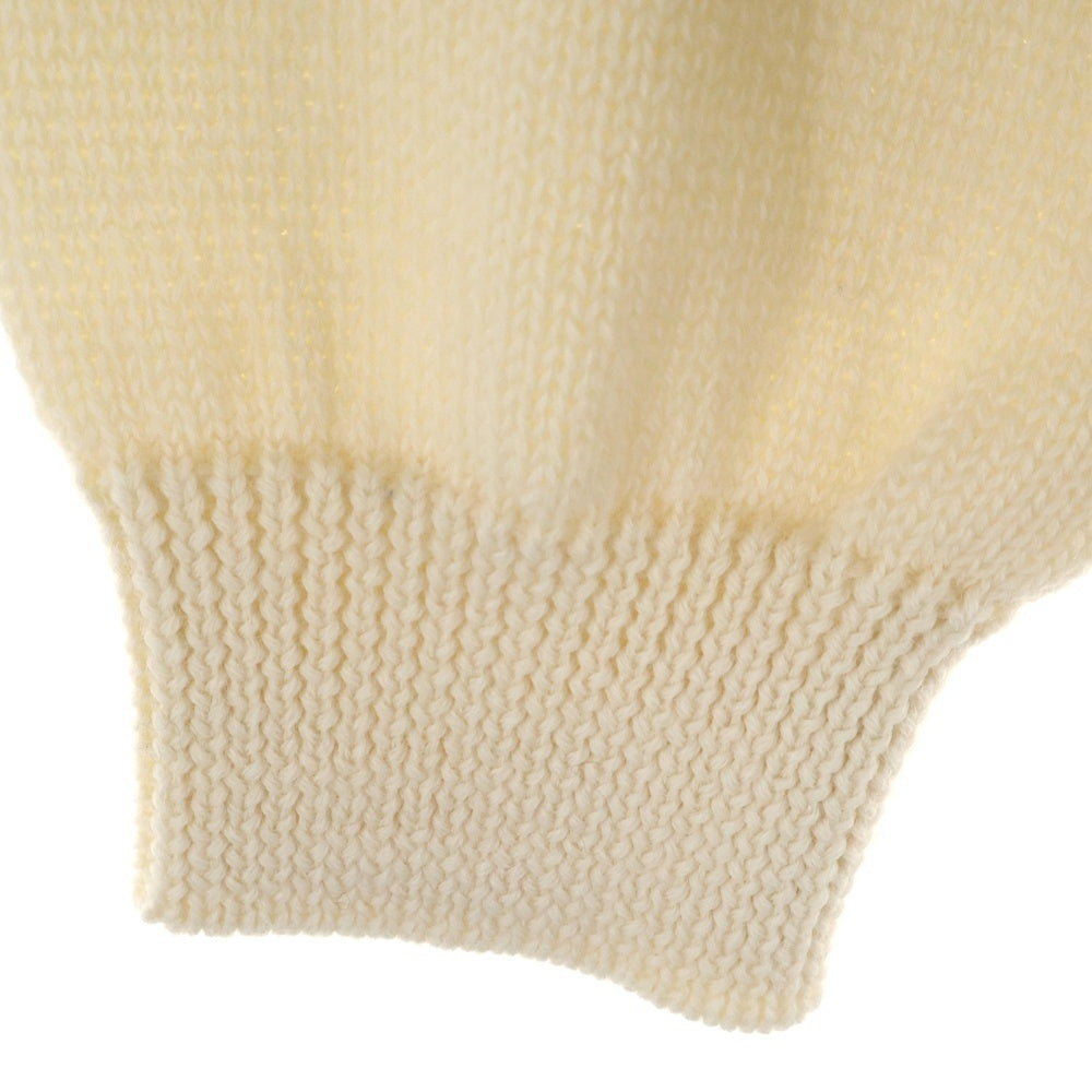 CELINE(セリーヌ) 23AW velvet coin Knit Sweater ベルベット コイン ニット セーター クルーネック ホワイト/イエロー 2AD3T270W