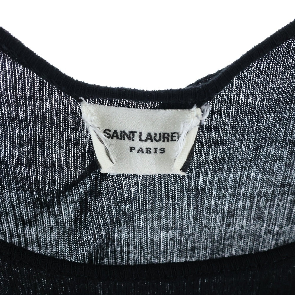 SAINT LAURENT PARIS(サンローランパリ) レーヨン タンクトップ ブラック 691172 YB2OZ