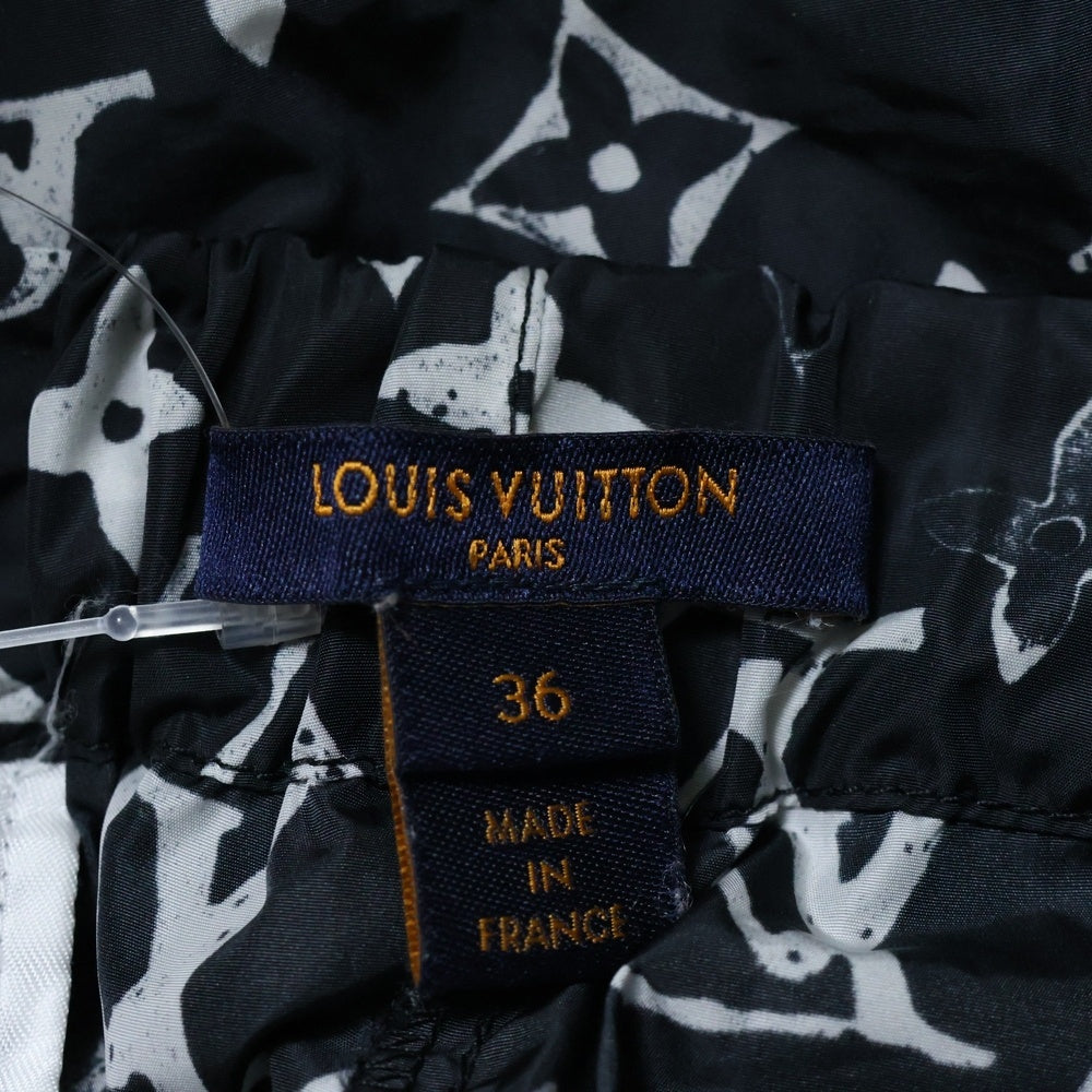 LOUIS VUITTON(ルイヴィトン) 20SS モノグラム総柄 ナイロン ショートパンツ ブラック レディース RW201W DFU FIPA12