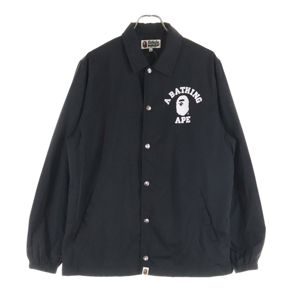 A BATHING APE(アベイシングエイプ) フロントロゴ ナイロンジャケット ブラック 001LJG301015X