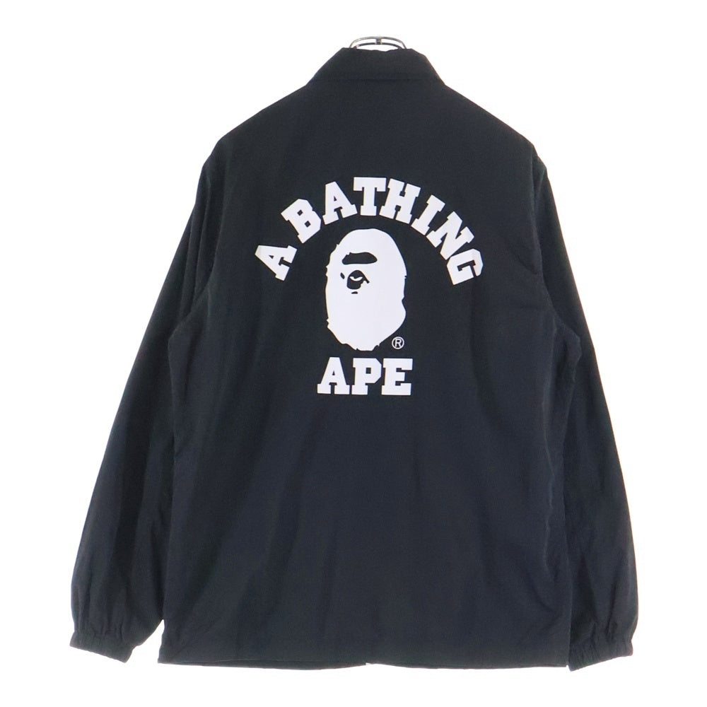 A BATHING APE(アベイシングエイプ) フロントロゴ ナイロンジャケット ブラック 001LJG301015X