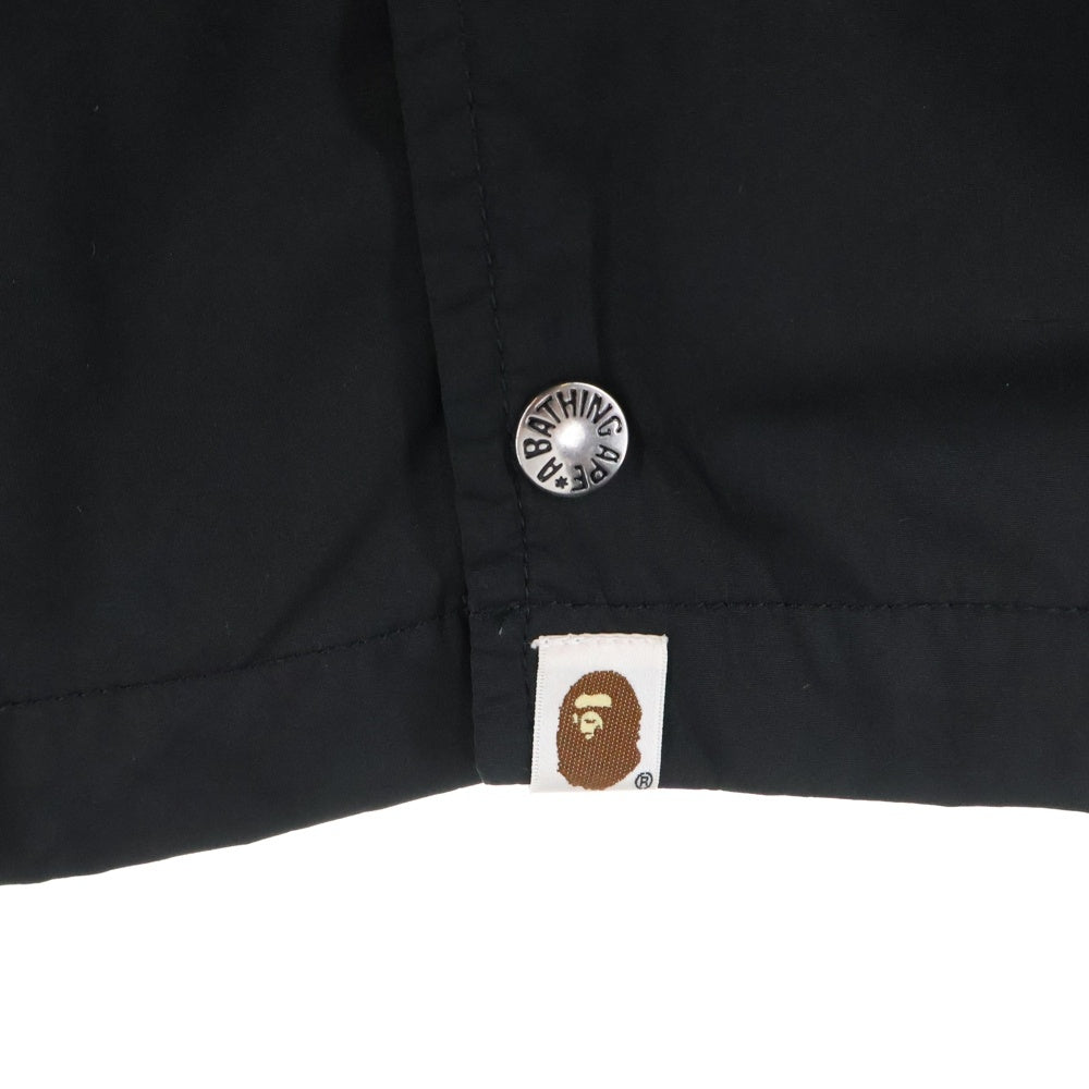 A BATHING APE(アベイシングエイプ) フロントロゴ ナイロンジャケット ブラック 001LJG301015X