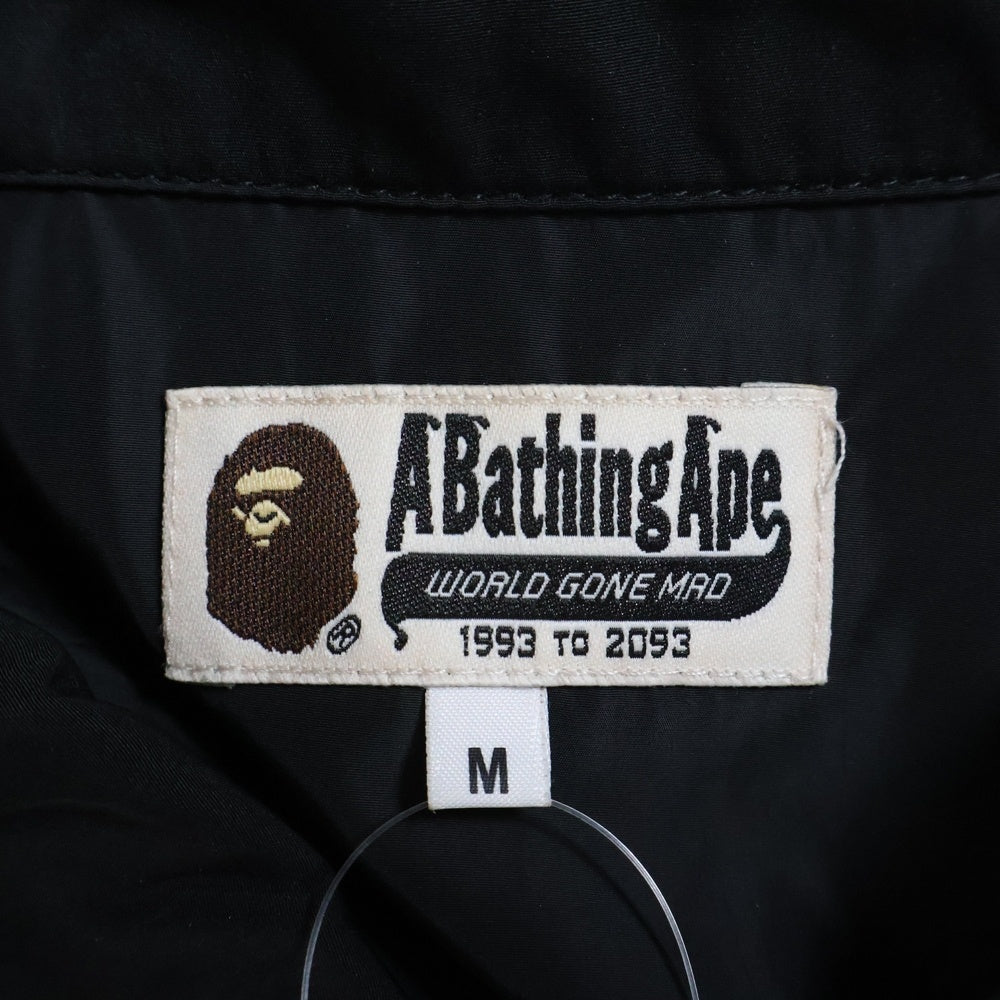 A BATHING APE(アベイシングエイプ) フロントロゴ ナイロンジャケット ブラック 001LJG301015X