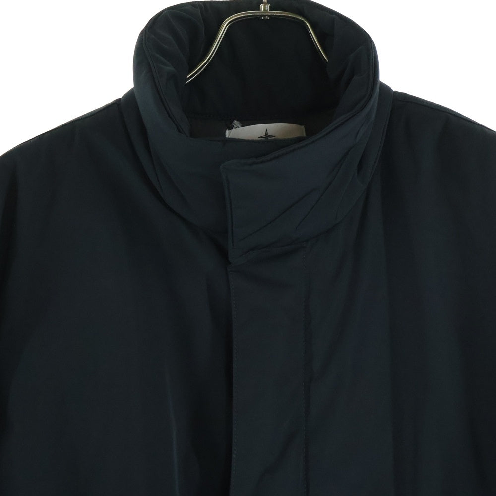 STONE ISLAND(ストーンアイランド) MICRO TWILL マイクロツイル 袖ロゴワッペン ハイネック ジャケット ブラック K2S154100048S0026