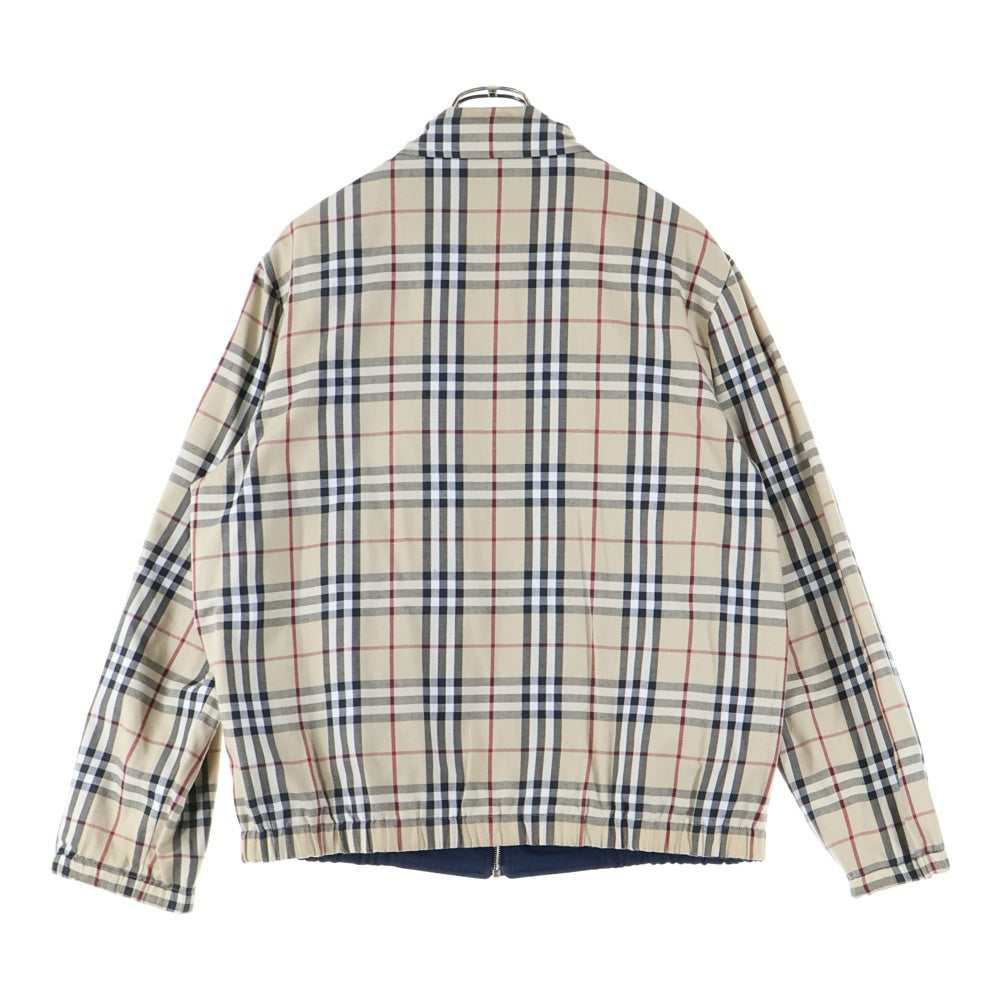 BURBERRY(バーバリー) ノバチェック柄 リバーシブル ハリントンジャケット ブルー