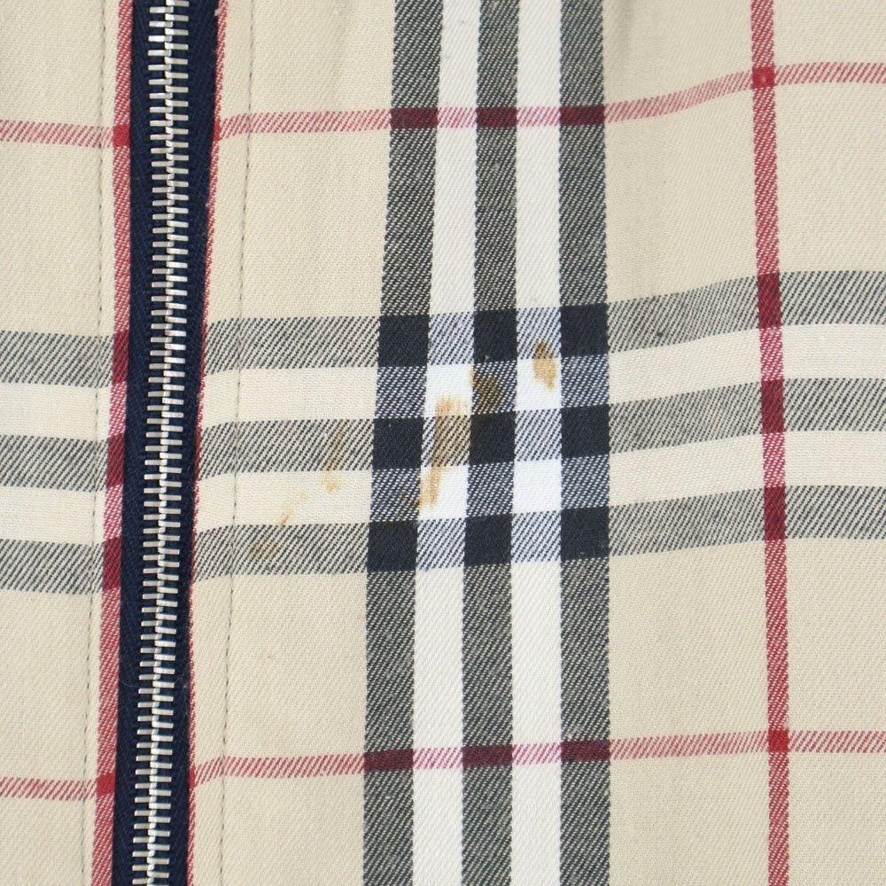 BURBERRY(バーバリー) ノバチェック柄 リバーシブル ハリントンジャケット ブルー