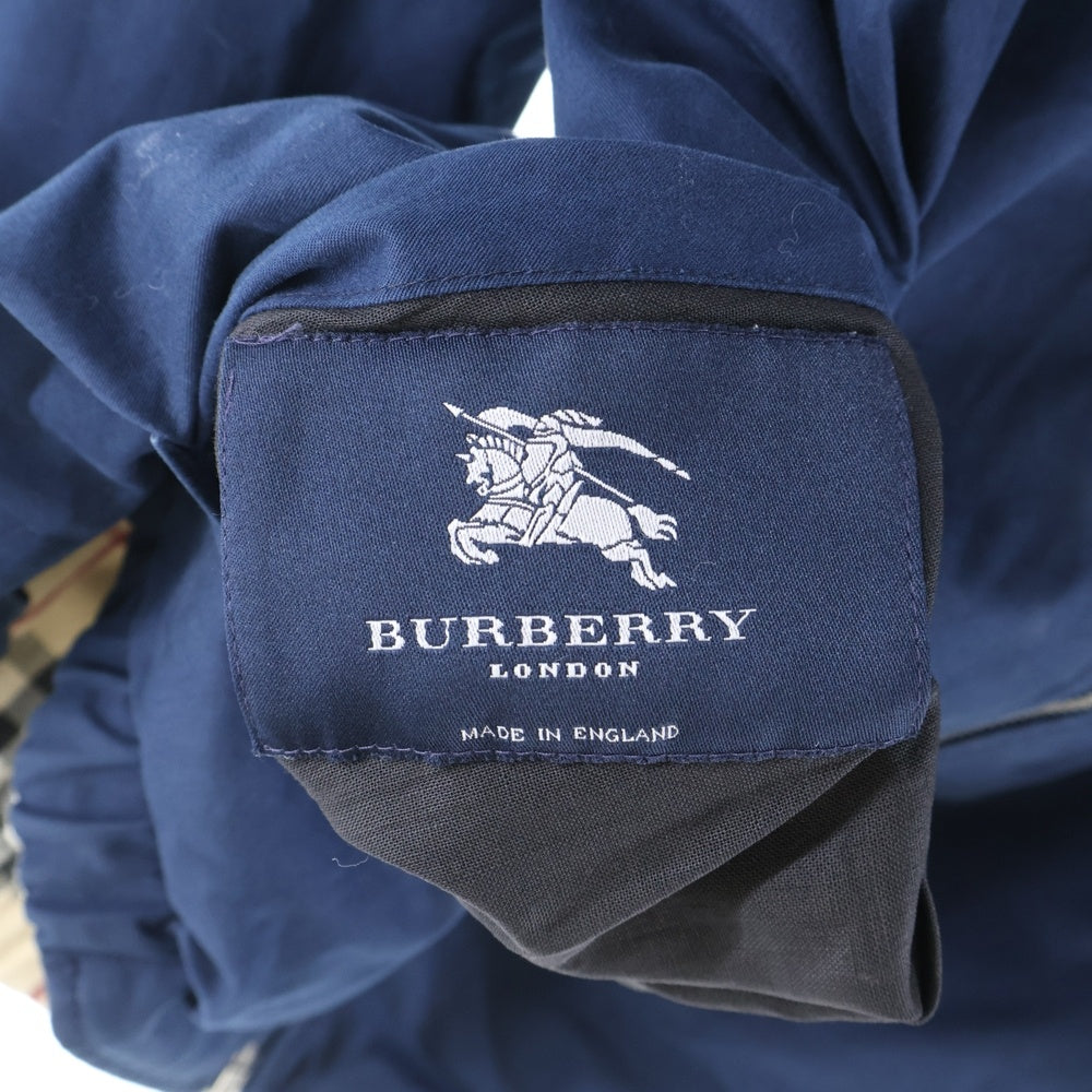 BURBERRY(バーバリー) ノバチェック柄 リバーシブル ハリントンジャケット ブルー