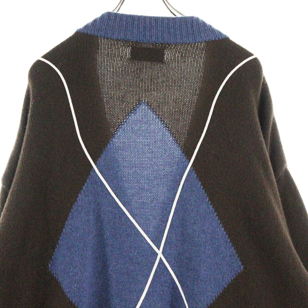 TAUPE(トープ) ストレイン アーガイル ニット カーディガン ブラウン TPM21307003