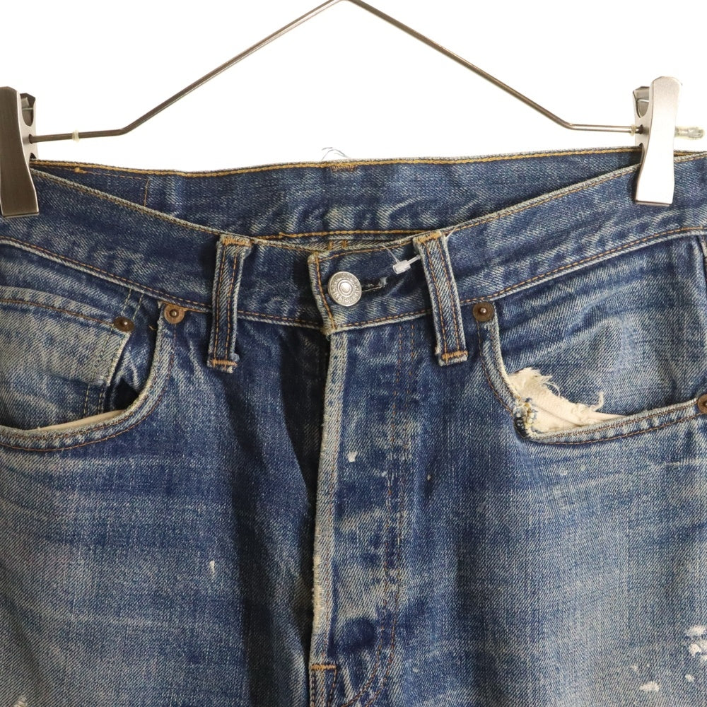 Levi's(リーバイス) 70s 501 ビッグE ボタン裏6 赤耳 不均等V デニムパンツ インディゴ