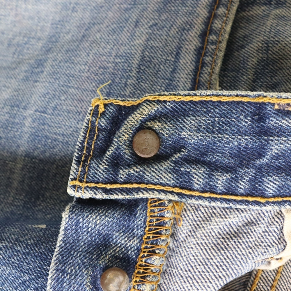 Levi's(リーバイス) 70s 501 ビッグE ボタン裏6 赤耳 不均等V デニムパンツ インディゴ