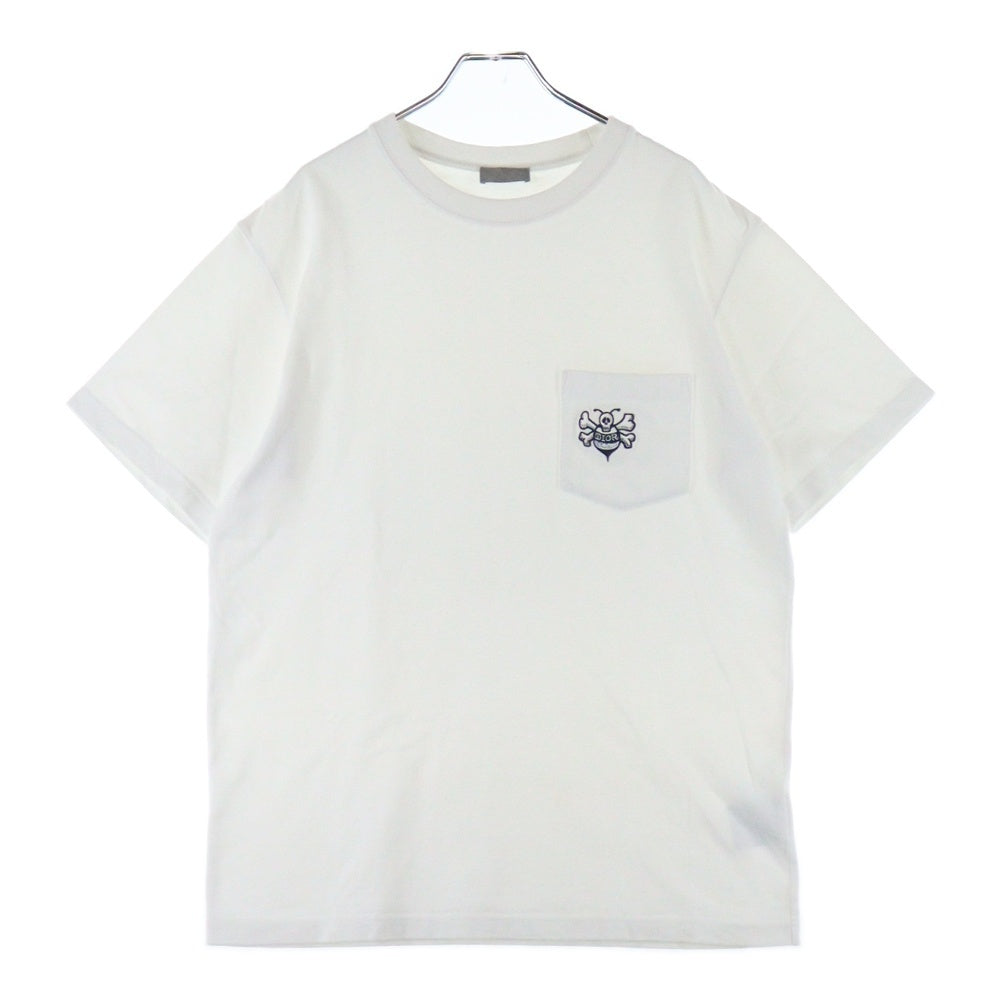 DIOR(ディオール) 20AW BEE刺繍 クルーネック 半袖Tシャツ カットソー ホワイト 033J644A0554