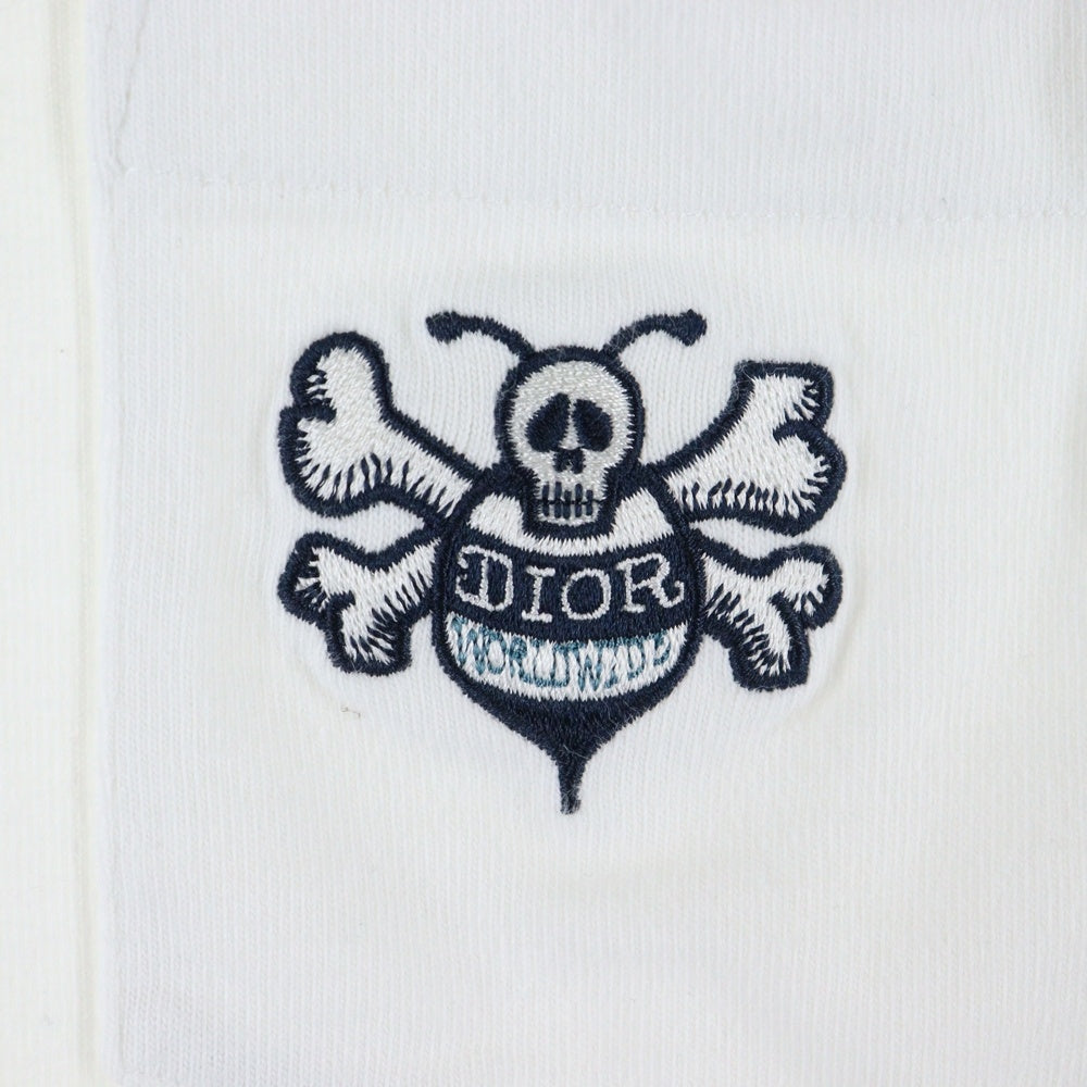 DIOR(ディオール) 20AW BEE刺繍 クルーネック 半袖Tシャツ カットソー ホワイト 033J644A0554