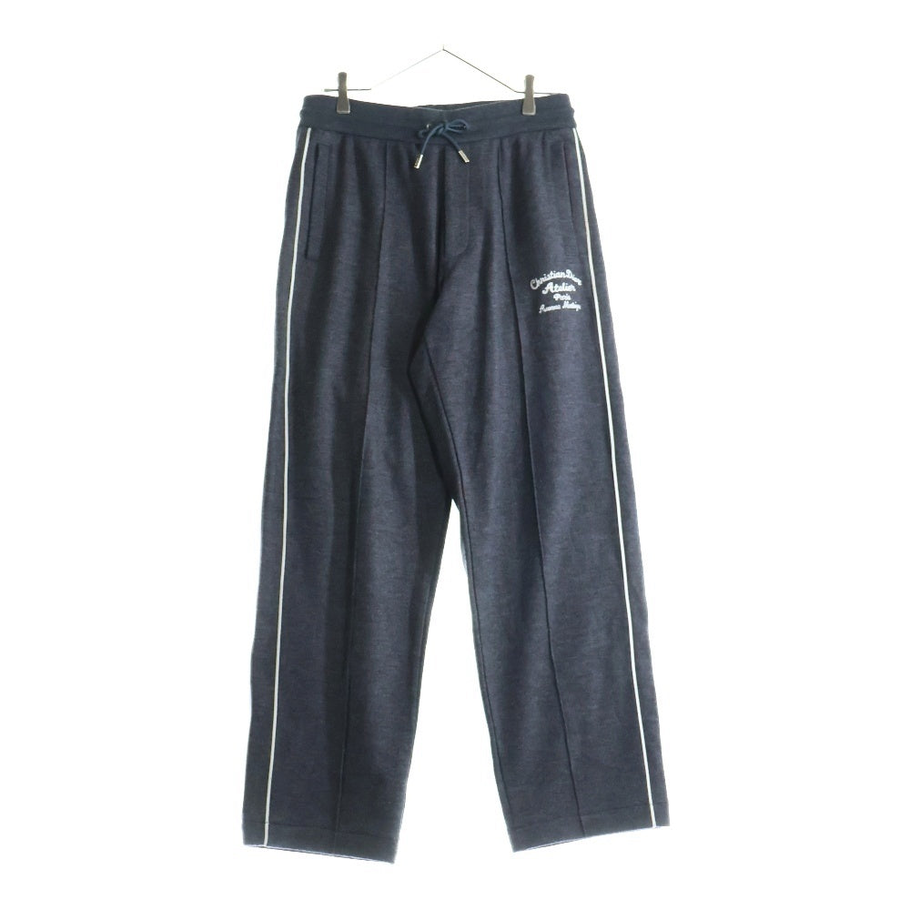 DIOR(ディオール) 22SS atelier sporty trousers 213J130A0663 ロゴ刺繍ストライプトラックパンツ グレー