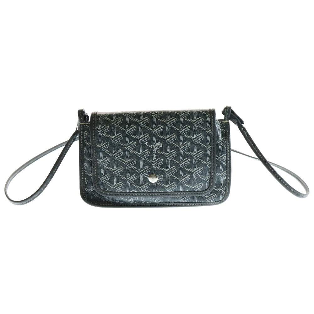 GOYARD(ゴヤール) プリュメ PVCレザーポーチウォレット ショルダーバッグ グレー
