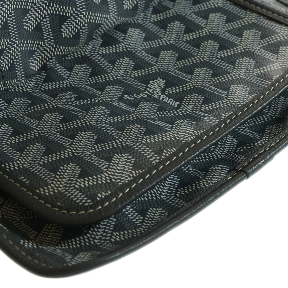 GOYARD(ゴヤール) プリュメ PVCレザーポーチウォレット ショルダーバッグ グレー