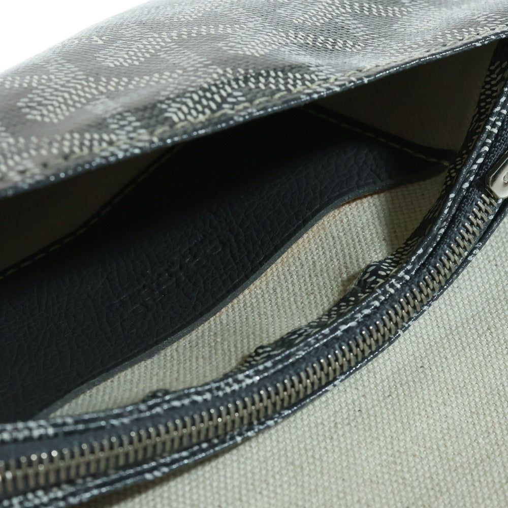 GOYARD(ゴヤール) プリュメ PVCレザーポーチウォレット ショルダーバッグ グレー