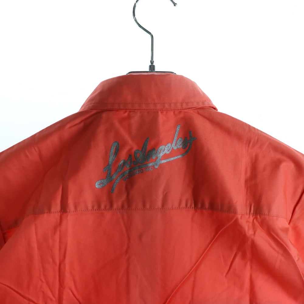 NO BRAND(ノーブランド) mossimo ボタンシャツ 半袖シャツ 胸ポケット オレンジ 2456-305