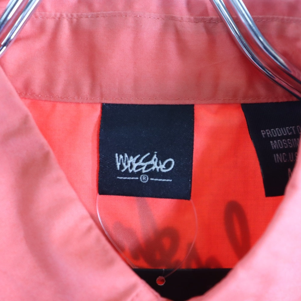 NO BRAND(ノーブランド) mossimo ボタンシャツ 半袖シャツ 胸ポケット オレンジ 2456-305