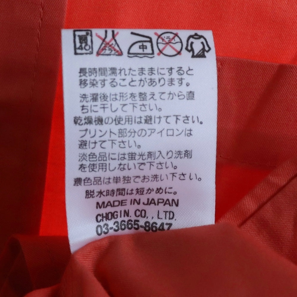 NO BRAND(ノーブランド) mossimo ボタンシャツ 半袖シャツ 胸ポケット オレンジ 2456-305