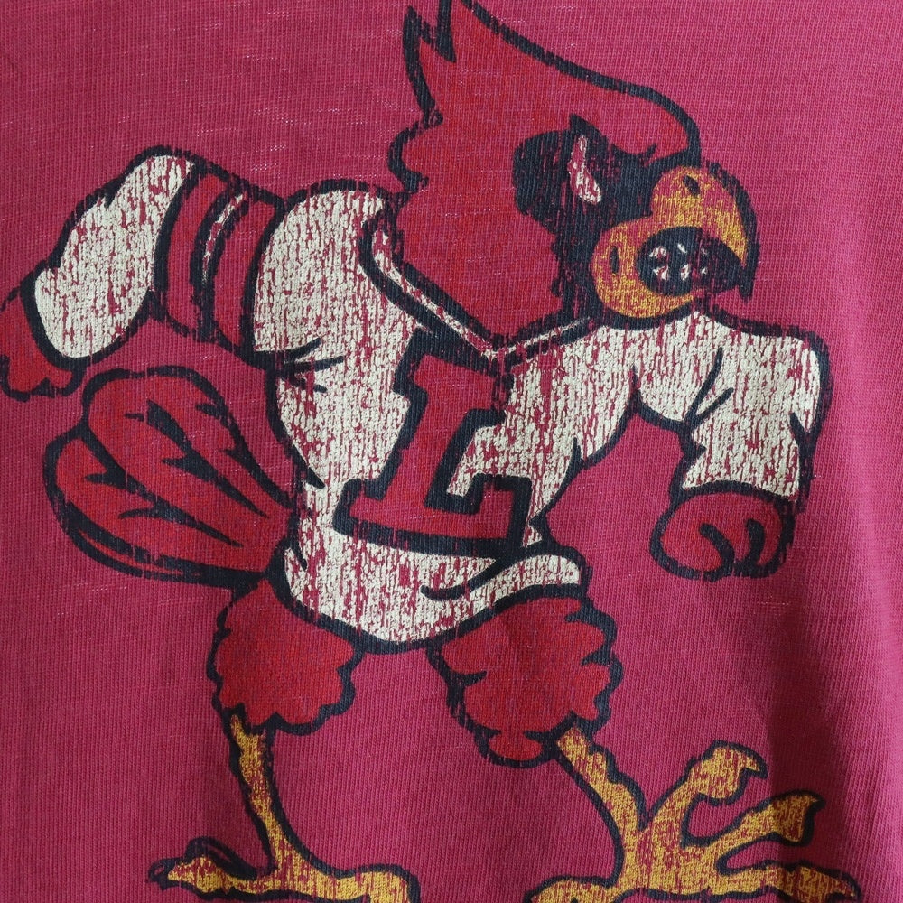 VINTAGE(ヴィンテージ) 00s RUSSELATHLETIC LOUISVILLE TEE ラッセルアスレチックス ルイビル カレッジ Tシャツ クルーネック 半袖カットソー レッド