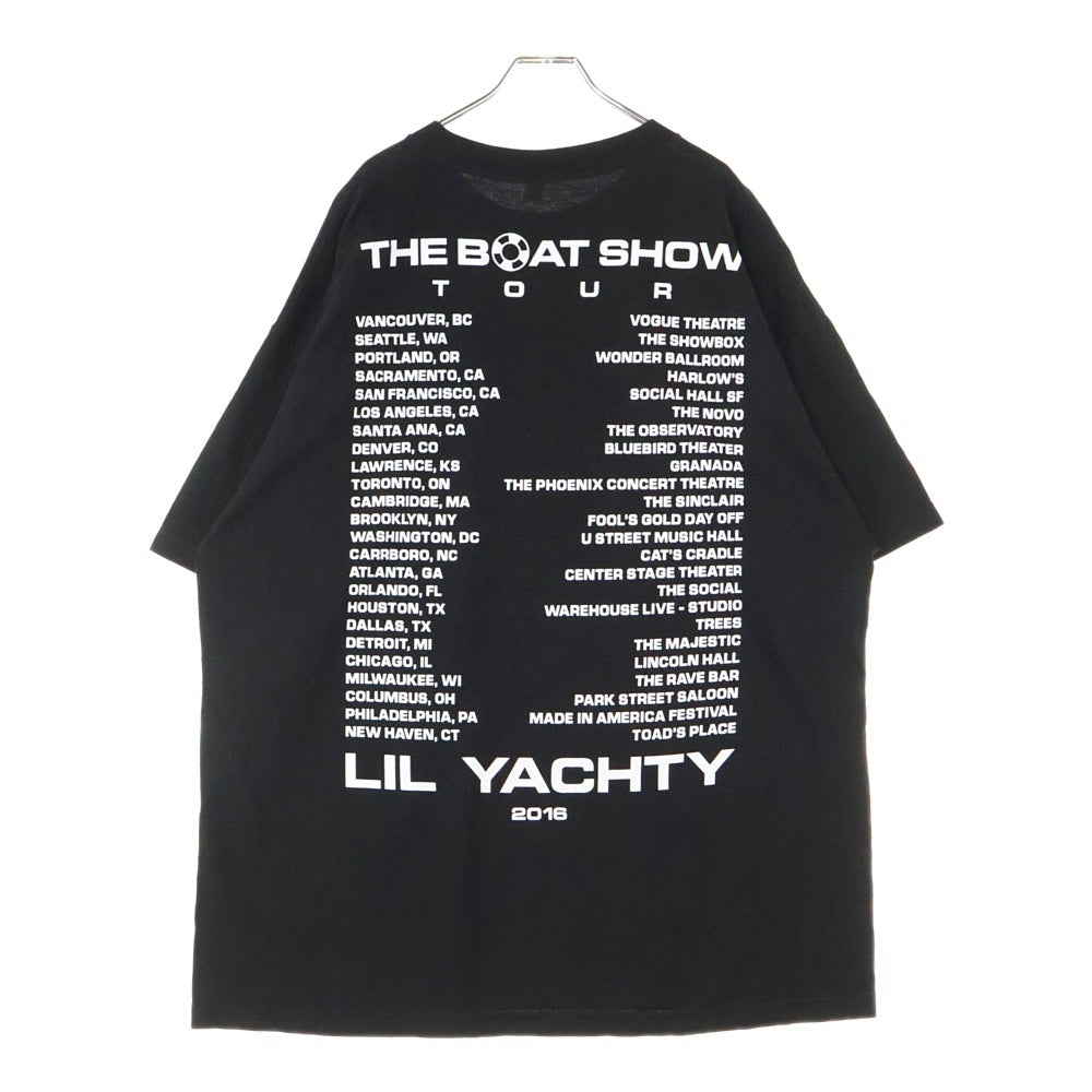 VINTAGE(ヴィンテージ) LIL YACHTY 2016 TOUR THE BOAT SHOW Tシャツ 半袖カットソー クルーネック リルヨッティ ブラック