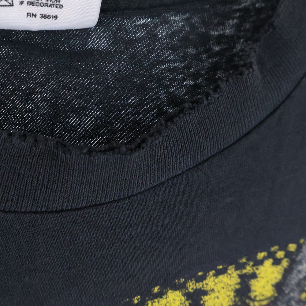 VINTAGE(ヴィンテージ) 90s HARD ROCK CAFE LASVEGAS ハードロックカフェ ラスベガス トランプ 半袖カットソー Tシャツ クルーネック ブラック