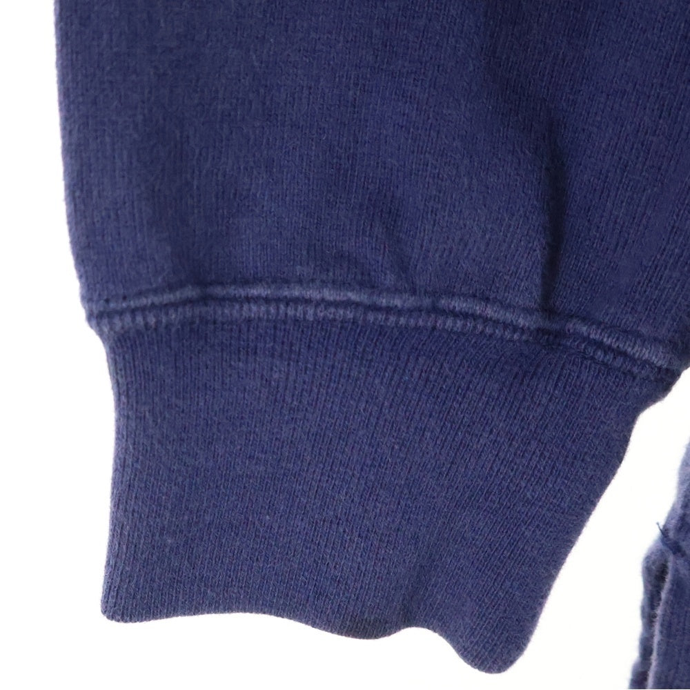 POLO RALPH LAUREN(ポロラルフローレン) 90s ラガーシャツ 胸ロゴ刺繍 オールド ワンポイント 長袖シャツ コットン ネイビー