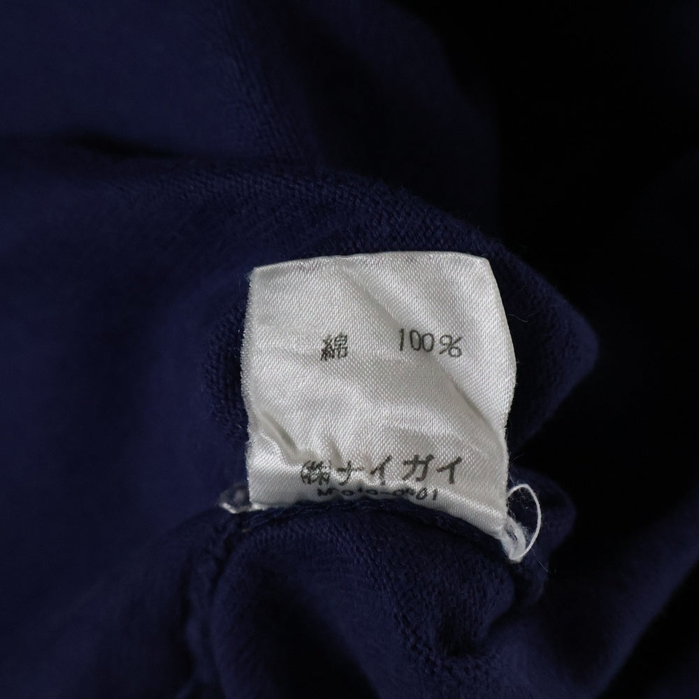 POLO RALPH LAUREN(ポロラルフローレン) 90s ラガーシャツ 胸ロゴ刺繍 オールド ワンポイント 長袖シャツ コットン ネイビー