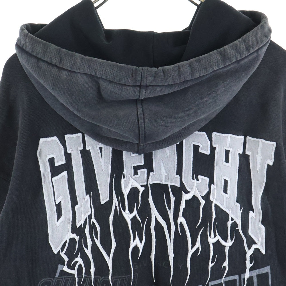 GIVENCHY(ジバンシィ) オーバーラップエフェクトロゴ エンブロイダリー ドロー ストリング フーディ BMJ0J63Y7X